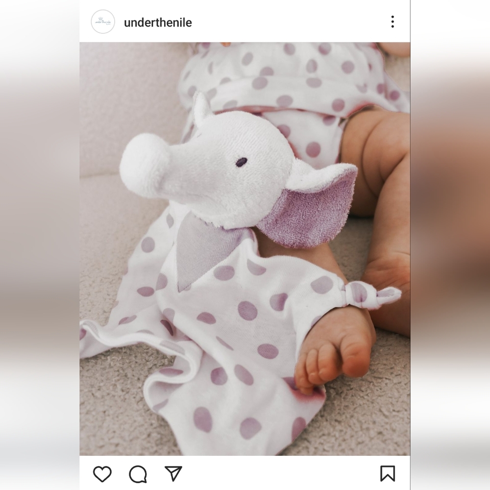 Under the Nile Under the Nile Organic Cotton Baby Elephant Blanket NWT